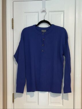 Style & Co. Royal Blue Men's Crewneck Henley Sweater